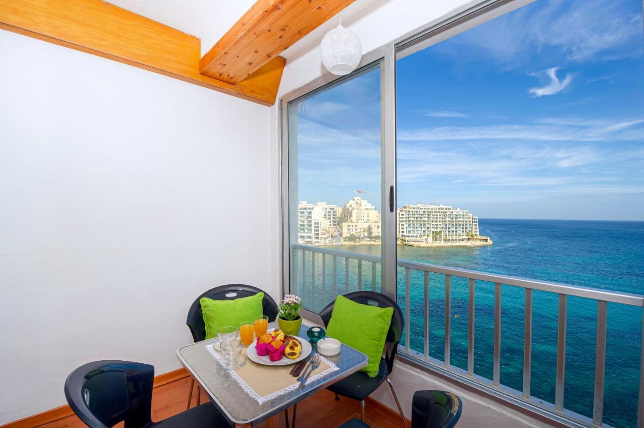 Spinola Bay Top Floor Seafront 3 Bedroom Apartment With Panoramic Sea Views - By Getawaysmalta Saint Julian's Eksteriør billede