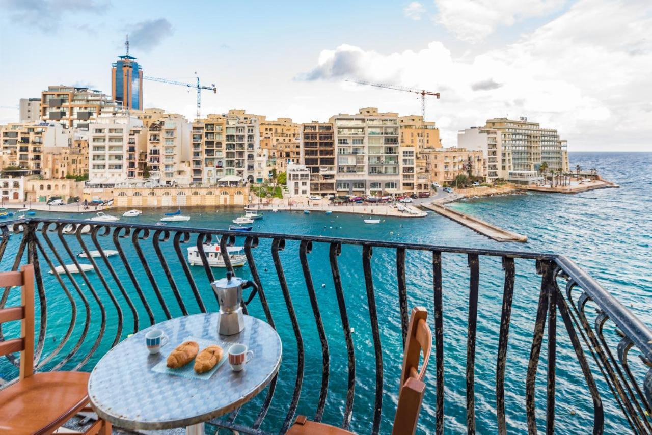 Spinola Bay Top Floor Seafront 3 Bedroom Apartment With Panoramic Sea Views - By Getawaysmalta Saint Julian's Eksteriør billede